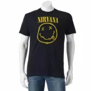 Men's Nirvana Smile Logo Band TEE SHIRT XL NEW WITH TAGS