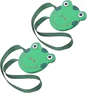MINAOLULUS 2pcs Cartoon Frog Curtain Tiebacks No Drill Installation for Bedroom Decor Drape Holdbacks Material Creative Nursery Accessories