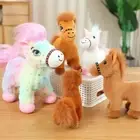 Pony Plush Toy Doll Brown Lucky Animal Success Furniture Accessories Fluffy Tail