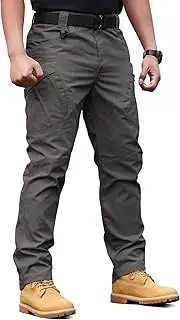 [solo soplo] Men's Work Tactical Pants Water Repellent Lightweight Cargo Pants for Combat Outdoor