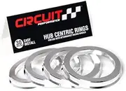 Hub Centric Rings (4 Pack) - 67.1 to 64.1 Silver Aluminum Hubrings - Compatible with Honda Civic, Accord, Most Acura with 64.1mm Vehicle Hub Using Wheels with 67.1mm Centerbore
