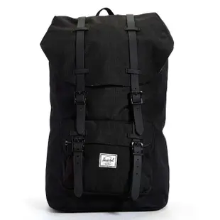 【Herschel】Little America 大型 黑色 橡膠帶 磁扣 筆電夾層 旅行 大容量 帆布 背包 後背包