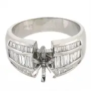 14k Semi Mount Diamond Ring Mount 1.65 Cts - 9mm x 6mm Pear Shaped Setting-