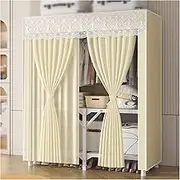 Oxford Cloth Portable Closets with Curtain Large Capacity Wardrobe Foldable Wardrobe Storage Stable Portable Closet