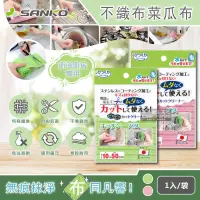 在飛比找PChome24h購物優惠-日本SANKO-衛浴廚房專用免洗劑不織布海綿菜瓜布(10x5