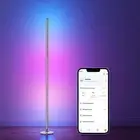 RGB+IC Corner Floor Lamp, LED Smart Floor Lamp Compatible with Alexa, Color C...