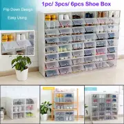 Shoe Organizer Drawer Transparent Plastic Storage Rectangle Thicken Shoes Boxes