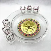 Roulette Sets Drinking Games Transparent Roulette Wheel Roulette Wheel Set with 6 Wine Glasses for Home Professional Use or Night Party, Party Game Party Games
