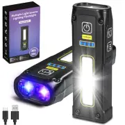 UV Flashlight 365+395 Blacklight, LED EDC Flashlights high Lumen USB C Rechar...