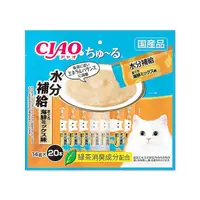 在飛比找PChome24h購物優惠-日本CIAO-啾嚕貓咪營養肉泥幫助消化寵物補水流質點心20入
