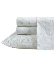 Laura Ashley 200 Thread Count Toile Delight Cotton Percale Sheet Set