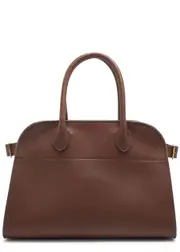 The Row Soft Margaux 10 Leather top Handle bag - Burgundy ONE SIZE