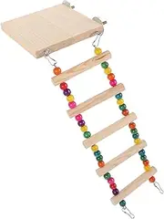 NOLITOY Pet Platform Ladder Large Budgie Perch Bird Stands Climb Parrot Ladder Ai Playing Foraging Ladders Natural Outdoor Frame Indoor Block Parakeet Ladder Wooden
