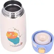 Stainless Steel Water Bottle Kids Travel Portable Cute Cartoon Pattern Kids Vacuum Flask Gift 420ml (Star Blue)