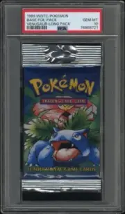 PSA 10 GEM MINT 1999 POKEMON BASE SET BOOSTER PACK VENUSAUR Slab Low Pop-85