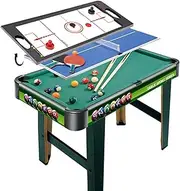 Pool Billiards,3-in-1 Multi Arcade Competition Game Table Set, with Table Tennis, Air Hockey, for Leisure Sports Game Room Arcade Table Games