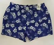 NWT Men's Gilly Hicks Boxer Shorts Underwear By Hollister Blue Floral Size Large