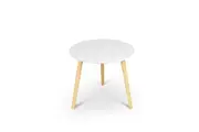 Aura Round Wood Coffee Table White Side Table Lamp Tables Bedside Medium Wooden