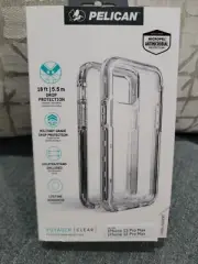 Pelican Voyager Case for iPhone 13 Pro Max Military Grade Rugged Clip (Clear)