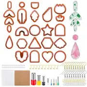 Polymer Clay Cutters Kit Earrings Craft Cutting Mold Baking Mould Handmade DIY