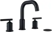 8 Inch 2 Handle Widespread Bathroom Faucet Black by , 360 Swivel Spout 3 Holes B