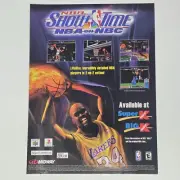 NBA Show Time NBA on NBC N64 Dreamcast PS1 K-Mart Shaq Print Ad/Poster Promo Art