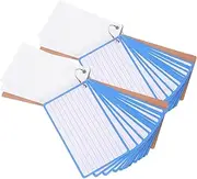 Homoyoyo Lined Flash Cards of Blank Index Cards with Binder Rings for Office Study and Note Taking Tear Resistant Total