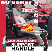 2X Car Door Handle Disability Elderly Standing Aid Cane Flashlight Breaker Glass