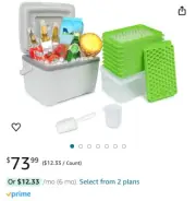 Cooler with Ice Cube Trays