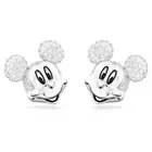 NIB Swarovski Crystal Disney Mickey Mouse Stud Earrings Rhodium Plated