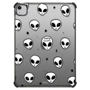 iPad Air (4th/5th gen) iPad Impact Case Cute White UFO Space Alien Drawing Pattern
