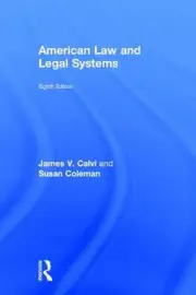American Law and Legal Systems by James V. Calvi (English) Hardcover Book
