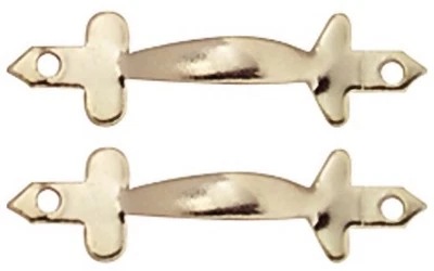 Pair of Gold Coloured Door Pulls, Doll House Miniatures, Handles Door, Cupboard
