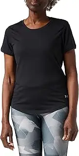 [Under Armour] Women's Streaker T-Shirt, Womens, T-Shirt, 1361371-001, Black/Black/Reflective (001)