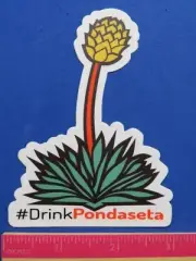 Beer Brewery STICKER ~ PONDASETA Brewery ~ Amarillo, TEXAS ~ Agave Cactus Plant