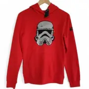 NWT Abercrombie Kids Star Wars Red Sequin Stormtrooper Pullover Hoodie 13 14