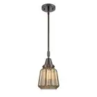 Innovations Chatham 1 Light 9.1" Mini Pendant, ORB/MC/Ribbed - 447-1S-OB-G146