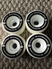 Shiver Longboard Wheels 70mm 78a Butter Formula Slide White Shark Wheel Co
