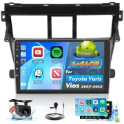 For Toyota Vios Yaris 2007-2012 Android 13.0 Car Radio Stereo GPS WIFI + Camera