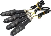 Turn Signal Indicator 2 Pairs Motorcycle Turning Signal Lights 12V LED Tail Flasher Blinker Side Turn Lamp Motorcycle Accessories