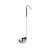 Thunder Group SLOL206 6 oz Stainless Steel Ladle w/ Vinyl Handle - Black