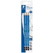 Staedtler Mars Lumograph Pencils 3 Pack HB/2B/4B