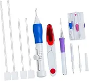 IWOWHERO DIY Embroidery Pen Punch Needle Kit Comfortable Hand Craft Tool for Stitching Knitting Sewing for Beginners and Giving Transform Textiles with Ease