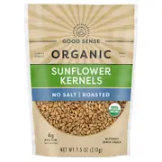 Good Sense, Organic Sunflower Kernels, No Salt, Roasted, 7.5 oz (213 g)