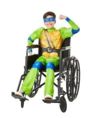 Ninja Turtles Costume Leonardo Blue Wheelchair Adaptive Costume Light Up Belt L