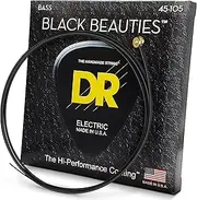 DR Strings Bass Strings, Black Beauties - Extra-Life, Black-Coated