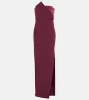 [Roland Mouret] Roland Mouret Asymmetric satin crêpe gown AU 14 red