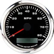 W PRO 85mm GPS Speedometer 80 MPH Waterproof For Car Marine Boat Truck Harley