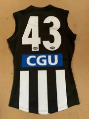COLLINGWOOD MAGPIES AFL PLAYER MATCH ISSUE HOME OFFICIAL #43 JUMPER PENDLEBURY