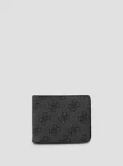 GUESS Men's Black Quattro G Slimfold Wallet